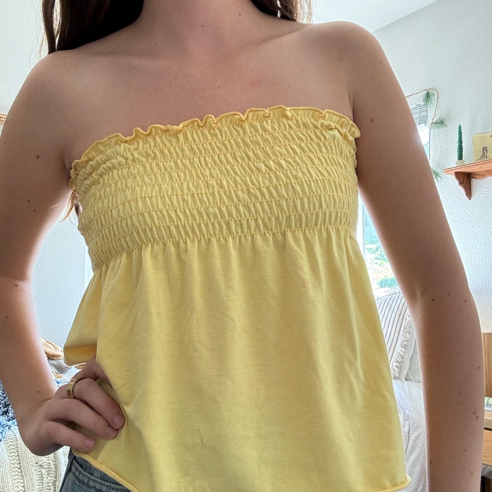 Together Yellow Strapless Camisole